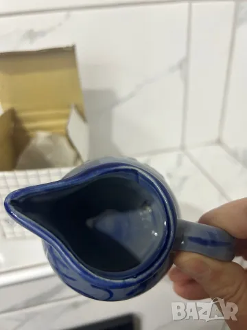 Глазирана керамика Германия 🇩🇪каничка  за сметана/ мляко Винтидж, ръчно изработена  Витринна, снимка 9 - Антикварни и старинни предмети - 47844132