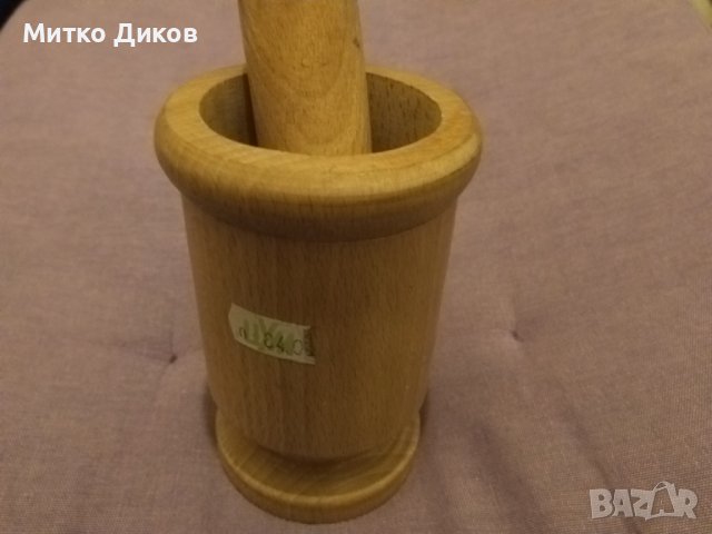 Тахан таханче чукало дървено ново Н-120мм на чукалото и фи 80 на 57мм, снимка 2 - Аксесоари за кухня - 38957510
