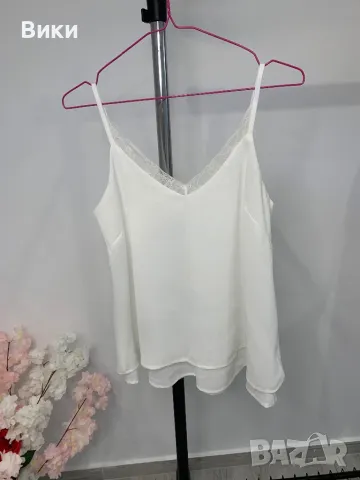 Бял потник с дантела, универсален размер, снимка 10 - Потници - 50085999