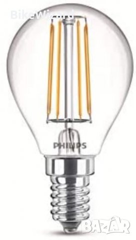 Philips LED Filament сфера E14 4W 4000k лед крушка, снимка 1 - Крушки - 34553830