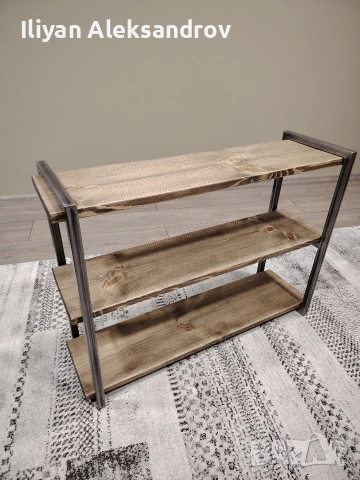 Рафт за обувки (метал и дърво) , снимка 7 - Етажерки - 52673555