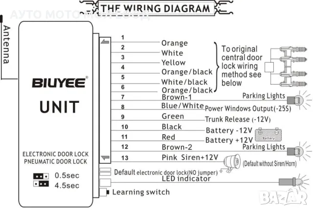 Универсален Модул за централно закл./откл. на автомобил с 2 мини дистанционни., снимка 5 - Аксесоари и консумативи - 49627947