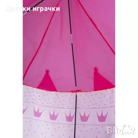 Детска палатка Замък, 135 х 105 см, Розов, снимка 8 - Играчки за стая - 50402220