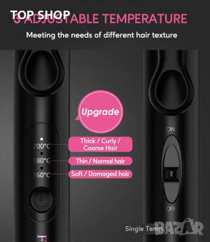 FARERY 3 Мини маша за коса за вафли за пътуване с чантичка, снимка 3 - Маши за коса - 49511672