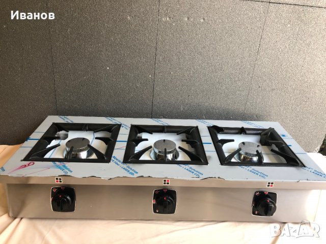 Професионален троен Газов Котлон 21 kw (CE Сертификат) газова защита, снимка 6 - Обзавеждане за заведение - 29618544