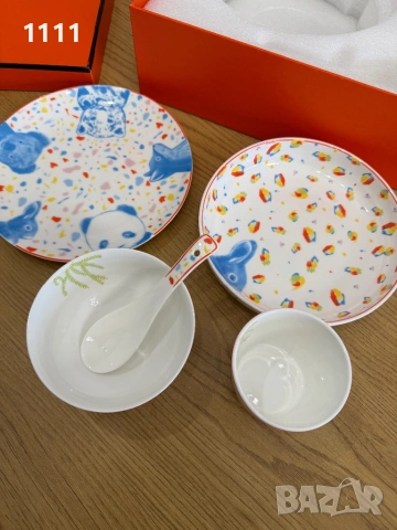 Hermes детски сет за хранене, снимка 2 - Прибори за хранене, готвене и сервиране - 54084633