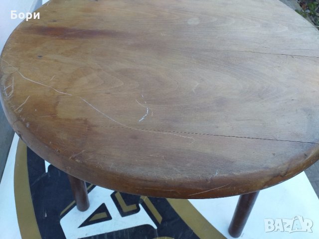 Стара трикрака кръгла маса, снимка 6 - Други ценни предмети - 31557400