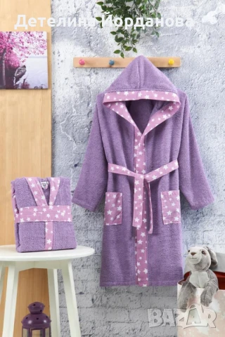 Детски халат, 7-14 г. 100% памук