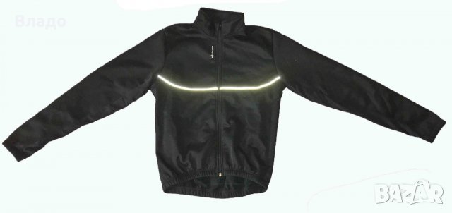 Неопреново яке за колоездене с цип и три джоба отзад