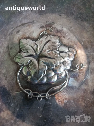 Стара Дебело ПОСРЕБРЕНА Чиния , Маркирана!, снимка 2 - Антикварни и старинни предмети - 50816159