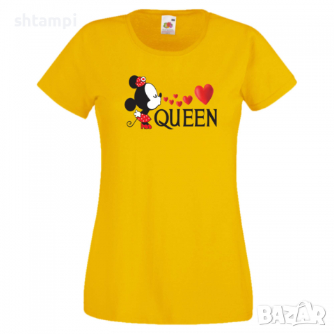 Дамска тениска Set for Couples Minnie 3 Подарък,Изненада,Рожден ден,, снимка 10 - Тениски - 36530952