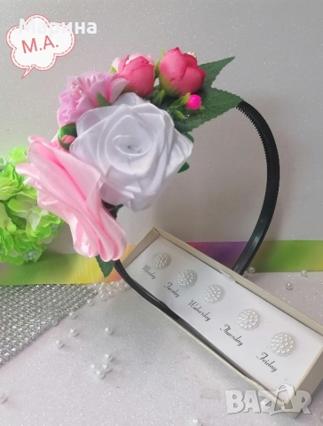 Китка за глава,вариант 15, снимка 7 - Шноли, диадеми, ленти - 51504208