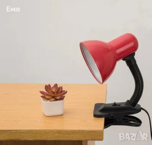 Настолна лампа със щипка с цветове за всеки стил - Кага, Е27, снимка 2 - Настолни лампи - 48615738