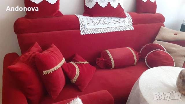 Запазена холна гарнитура, снимка 2 - Дивани и мека мебел - 52165294