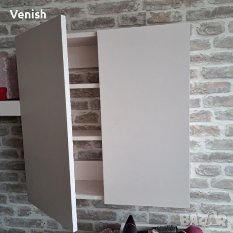 Бял шкаф  МДФ, снимка 2 - Секции и витрини - 53885434