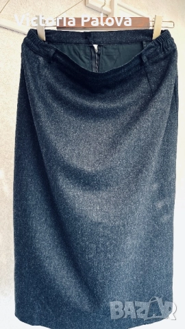 Елегантна вълнена midi пола - висок клас лукс за есента, снимка 14 - Поли - 52251062