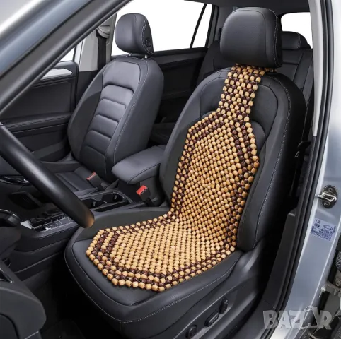 Универсален масажор за автомобилна седалка с дървени топчета – комфорт и релакс при всяко пътуване, снимка 4 - Аксесоари и консумативи - 50215217