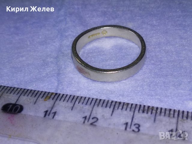 СТАР ДИАМАНТЕН СРЕБЪРЕН ВИНТИДЖ АРТ ПРЪСТЕН СРЕБРО 925 Тип ХАЛКА БИЖУТЕРСКА ИЗРАБОТКА 39896, снимка 13 - Пръстени - 42615146