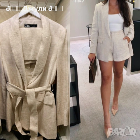 Ленено сако/ блейзър на Zara, снимка 6 - Сака - 53102533