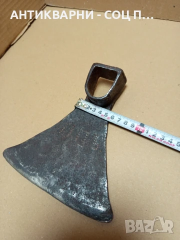 Соц Стара Ръчно Кована Мотика Чапа Номер 1. Тегло 0.650кг., снимка 13 - Антикварни и старинни предмети - 50704754