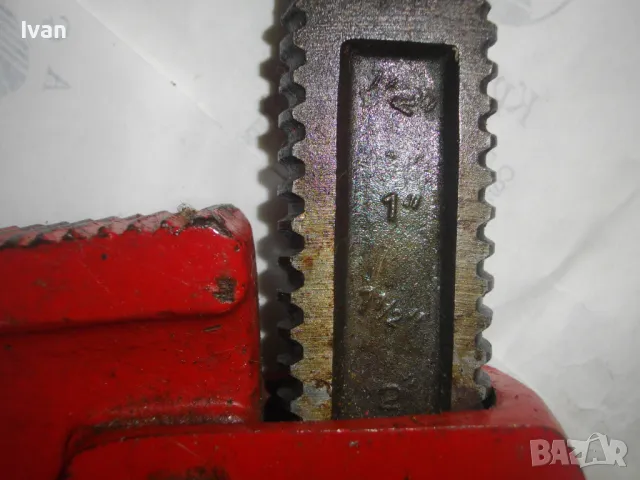 2" ЦОЛА ГОЛЯМ НЕМСКИ ВОДОПРОВОДЕН КЛЮЧ ПОЧТИ НОВ ОТЛИЧЕН 61см/Захват 80мм DROP FORCED ПРОФЕСИОНАЛЕН, снимка 18 - Други инструменти - 48228638