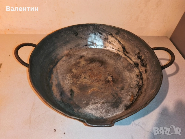 медна тава с железни дръжки 16, снимка 7 - Антикварни и старинни предмети - 52524773