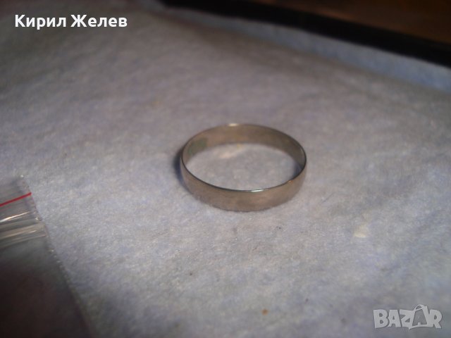 СТИЛНА ПОСРЕБРЕНА СТОМАНЕНА КЛАСИЧЕСКА ХАЛКА ПРЪСТЕН НЕРЪЖДАЕМ 27713, снимка 5 - Пръстени - 37442855