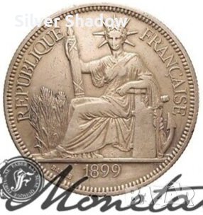 Монета Френски Индокитай 1 Пиастър 1899 г., снимка 2 - Нумизматика и бонистика - 40224995