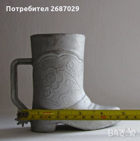 Ваза, вази  ботуш, метал, керамика 2 бр., снимка 4 - Други - 31812404