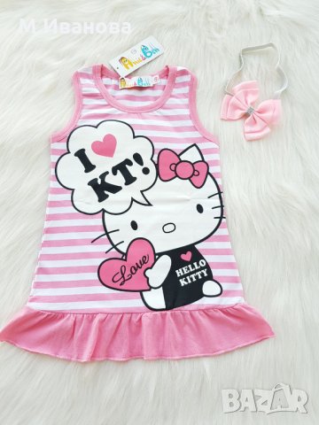 Рокля Hello Kitty 2-3-4-5-6-7 години , снимка 3 - Детски рокли и поли - 29379855