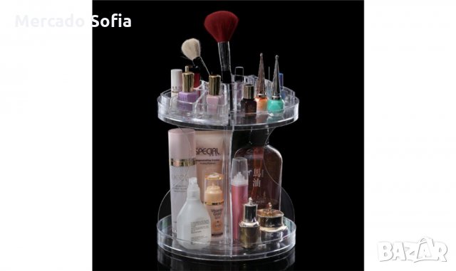 Акрилна поставка въртяща се 2 нива