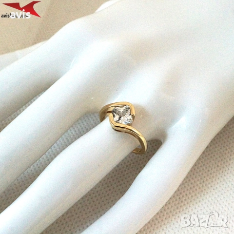 Пръстен с 14К златно покритие 224834, снимка 4 - Пръстени - 52910083