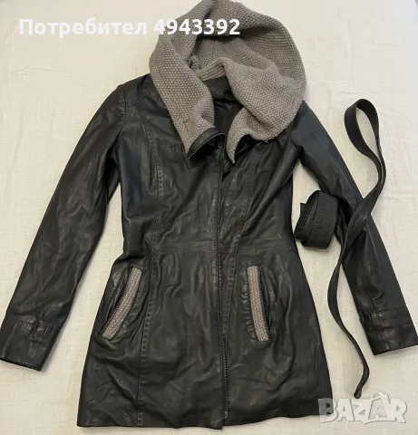 Дамски шлифер от естествена кожа