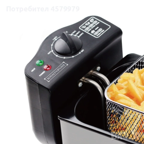Електрически фритюрник Royalty Line RL-EFT2000, 3 литра, 2000W, снимка 4 - Фритюрници - 51643564