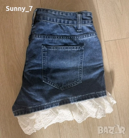 Нови дънкови къси панталони размер XXS/XS/S, снимка 2 - Панталони - 51501580