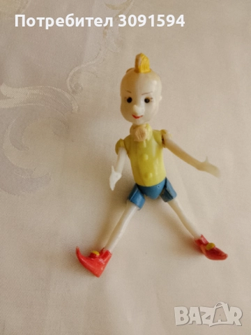 Винтидж стара играчка Пинокио с движещи се очи твърда пластмаса  Размер: Височината -15 см