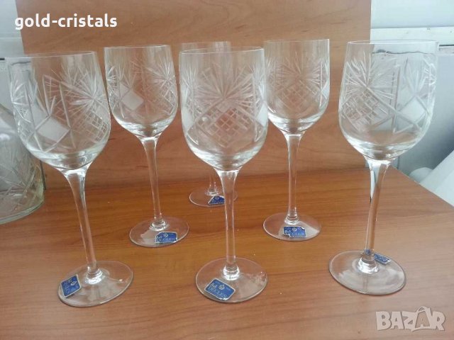 Кристални чаши , снимка 1 - Антикварни и старинни предмети - 30375671