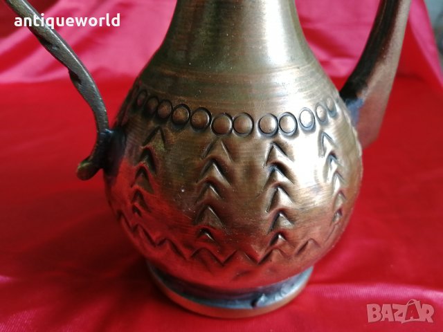 Ръчно Кован Турски Бакърен ИБРИК , Кана, снимка 2 - Антикварни и старинни предмети - 29662675