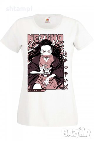 Дамска тениска Demon Slayer Nezuko Kamado 01,Анимация,игра,Празник,Повод., снимка 2 - Тениски - 38058171