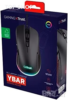 Нова Trust Gaming Геймърска мишка 2,1м. USB кабел 6 програмируеми бутона, снимка 3 - Клавиатури и мишки - 49567186
