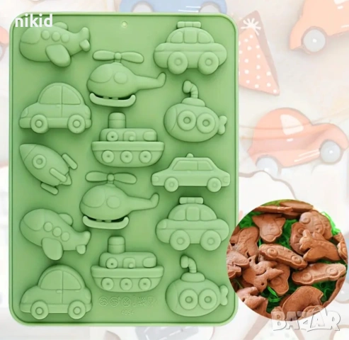 самолет хеликоптер кола автомобил ракета кораб превозни средства силиконов молд форма фондан шоколад