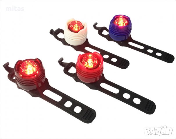 Комплект LED светлини за велосипед, Фар, Стоп, Водоустойчиви, Батерия, снимка 3 - Аксесоари за велосипеди - 27860084