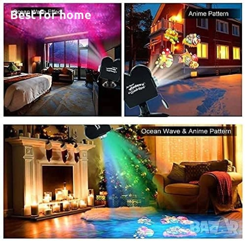 Холограмен проектор YGBrand за Хелоуин, коледна украса,12 филма, снимка 2 - Друга електроника - 52807786