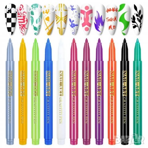 Акрилни маркери - писалки за декорация на маникюр , снимка 5 - Продукти за маникюр - 40182549