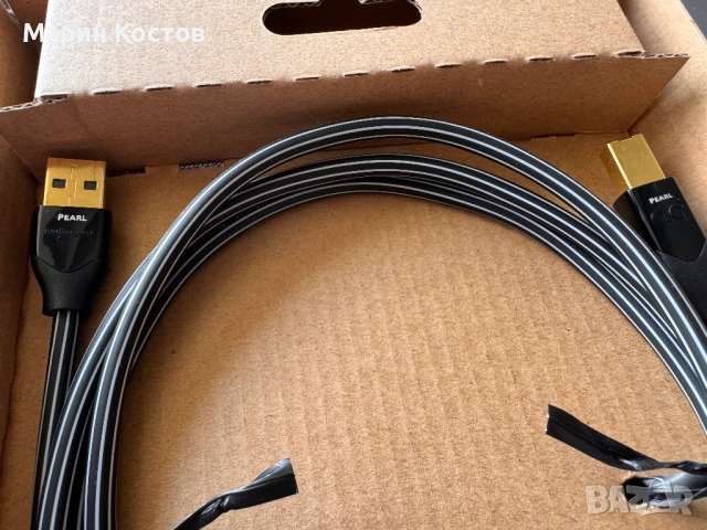Audioquest Pearl USB A-B 1.5 метра, снимка 3 - Други - 54351433