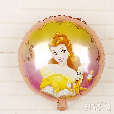 Белл от Красавицата и Звяра кръгъл парти фолио фолиев балон хелий или въздух
