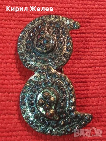 СТАРИННА БРОНЗОВА / МЕСИНГОВА ЕТНОГРАФСКА БРОШКА ПАФТИ РЕТРО НАКИТ МАЙСТОРСКА ИЗРАБОТКА 45610, снимка 11 - Антикварни и старинни предмети - 46220014