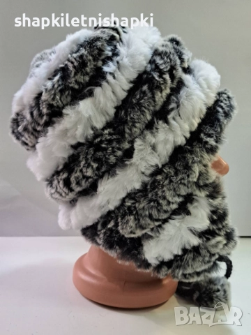 Дамска шапка лукс, ушанка Чинчила - 115, снимка 3 - Шапки - 52224784