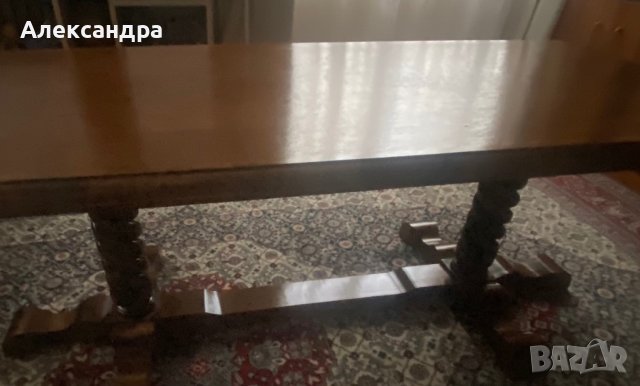 Резбована холна маса , снимка 3 - Маси - 44242289