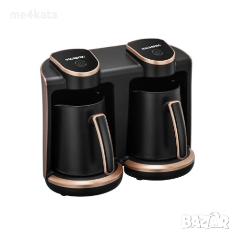 Двойна кафемашина Hausberg HB-3820 400W – Кафеварка за 2 чаши 250мл+250мл със сензорно управление, снимка 3 - Кафемашини - 54263534